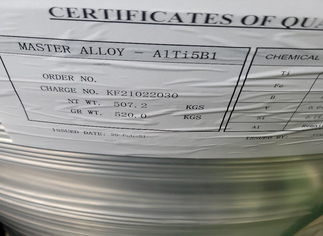 AlTi5B1 (AL ALLOY WIRE)